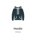 Hoodie vector icon on white background. Flat vector hoodie icon symbol sign from modern clothes collection for mobile concept and