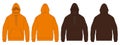 Hoodie vector Illustration Template Front and back views.