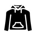 hoodies clothing glyph icon vector illustration