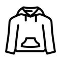 hoodies clothing line icon vector illustration