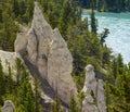 Hoodoo rock formations - Banff National Park - Canada Royalty Free Stock Photo