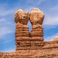 Hoodoo rock formations at utah park mountains Royalty Free Stock Photo