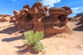 Hoodoo Rock pinnacles in Goblin Valley State Park Utah USA