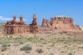 Hoodoo Rock pinnacles in Goblin Valley State Park Utah USA