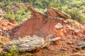 Hoodoos besides the hiking trail, Palo Duro Canyon Texas Royalty Free Stock Photo