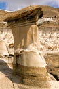 Hoodoos Drumheller valley close-up Royalty Free Stock Photo