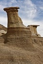 Hoodoos near Drumheller Royalty Free Stock Photo