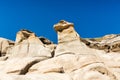 Hoodoos near drumheller canadian badlands canada Royalty Free Stock Photo