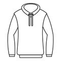 Hoody icon, outline style