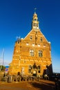 Hoofdtoren tower on Hoorn town harbor, Netherlands