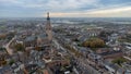 Hoogstraten. Flemish Region. Belgium 11-11-2021. Fragment of an aerial panorama of the city of hoogstraten with the late