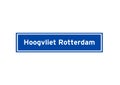Hoogvliet Rotterdam isolated Dutch place name sign.
