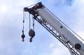 Hook crane construction site tool heavy hoist machine Royalty Free Stock Photo
