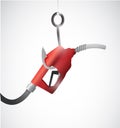 Hook and gas pump illustration design