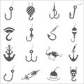 Hook icon set