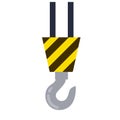 Hook. Industrial crane. The lifting of the load. Item of plant and of factory Royalty Free Stock Photo