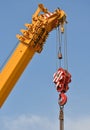 Hook of a mobile crane vehicle Royalty Free Stock Photo