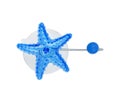 Hook star on a suction cup in a bathroom on a white background Royalty Free Stock Photo