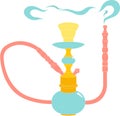 Hookah color illustration on white background