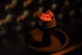 Hookah hot coals for smoking Royalty Free Stock Photo