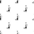 Hookah icon in black style isolated on white background. Turkey pattern stock vector illustration. Royalty Free Stock Photo