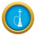 Hookah icon blue vector isolated Royalty Free Stock Photo