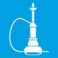 Hookah icon white Royalty Free Stock Photo