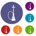 Hookah icons set