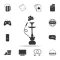 hookah iconSet of Human weakness and Addiction element icon. Premium quality graphic design. Signs, outline symbols collection ico