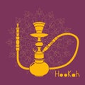 Hookah illustration on white background Royalty Free Stock Photo