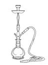 Hookah illustration white background white background