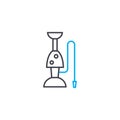 Hookah linear icon concept. Hookah line vector sign, symbol, illustration.