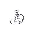 Hookah linear icon concept. Hookah line vector sign, symbol, illustration.