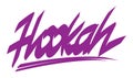 Hookah logo.Vector hand drawn hookah lettering