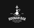 Hookah Lounge logo. Shisha smoking logo design vector template Royalty Free Stock Photo