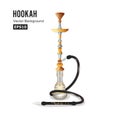 Hookah Symbol Vector Illustration. Template Graphic Design Element For Menu Of Hookah Lounge, Bar, Vintage Style