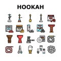 Hookah Tobacco Smoking Collection Icons Set Vector