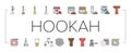 Hookah Tobacco Smoking Collection Icons Set Vector .