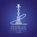 Hookah vector logo, icon, symbol, emblem, sign Royalty Free Stock Photo