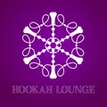 Hookah vector logo, icon, symbol, emblem, sign Royalty Free Stock Photo