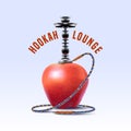 Hookah vector logo, icon, symbol, emblem, sign Royalty Free Stock Photo