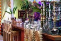 Hookahs in eastern luxury restaurant Royalty Free Stock Photo