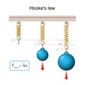 Hooke`s law. spring Royalty Free Stock Photo