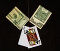 Hooked On Gambling With Black Background Royalty Free Stock Photo