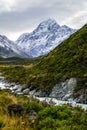 Valley, Aoraki/Mount Cook National Park, New Zealand Royalty Free Stock Photo