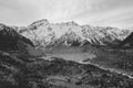 Hooker Valley Track at Aoraki or Mount Cook National Park in the Canterbury Region of South Island, New Zealand Royalty Free Stock Photo