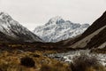 Hooker Valley Track at Aoraki or Mount Cook National Park in the Canterbury Region of South Island, New Zealand Royalty Free Stock Photo