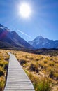 Valley Track, Aoraki Mount Cook, New Zealand Royalty Free Stock Photo