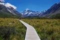 Hooker Valley Track in Aoraki National Park, New Zealand, South Island.
