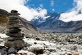 Valley w Aoraki, Mt Cook, Southern Alps, NZ Royalty Free Stock Photo